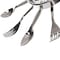 Quickway Imports Decorative 3D Cutlery Utensil Spoon and Fork Wall Clock for Kitchen, Playroom or Bedroom, Silver QI004149.SI - alternate 7